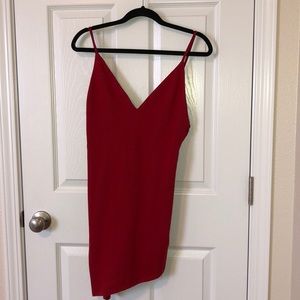 Red Spaghetti Strap Tobi Dress